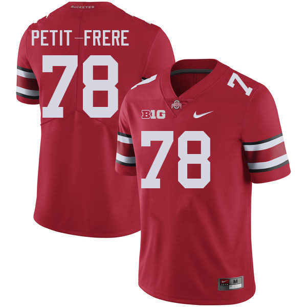 #78 Nicholas Petit-Frere Ohio State Buckeyes Jerseys Football Stitched-Red